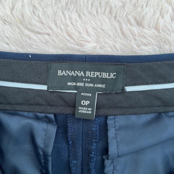 EUC Banana Republic Navy High-Rise Slim Ankle Pant - Picture 6 of 7